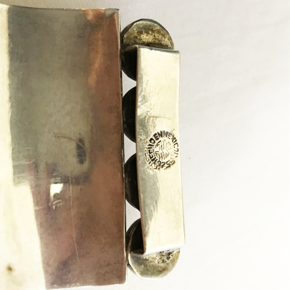 MEXICO Sterling Silver Mask Shadow Box Bracelet - Picture 8 of 9